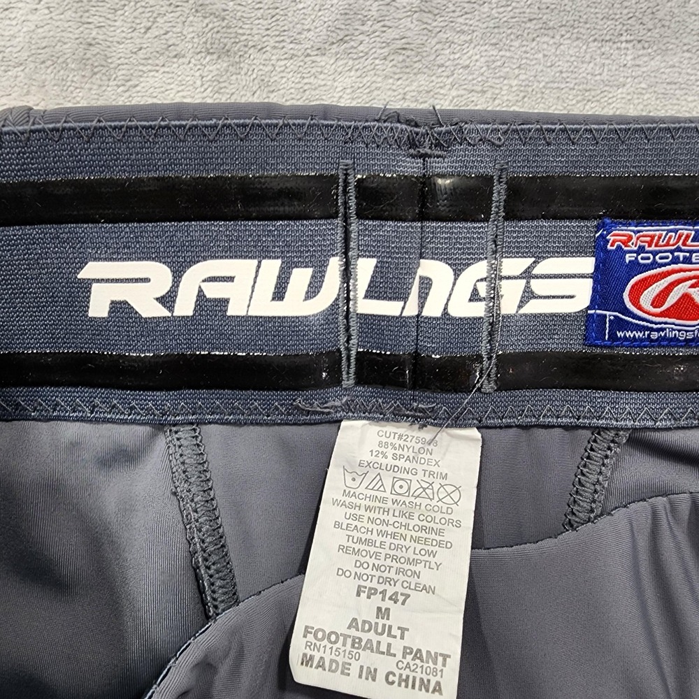 Rawlings Football Pants Mens Medium Gray Nylon Spandex Padded Practice FP147 - Picture 5 of 11